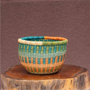 Small African Hand-woven Pot planter and storage basket