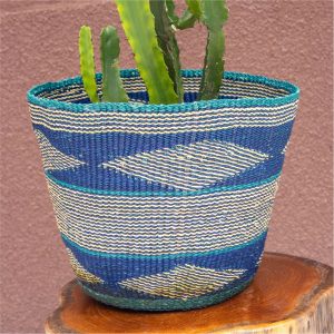 Hand-woven African Plant and storage basket